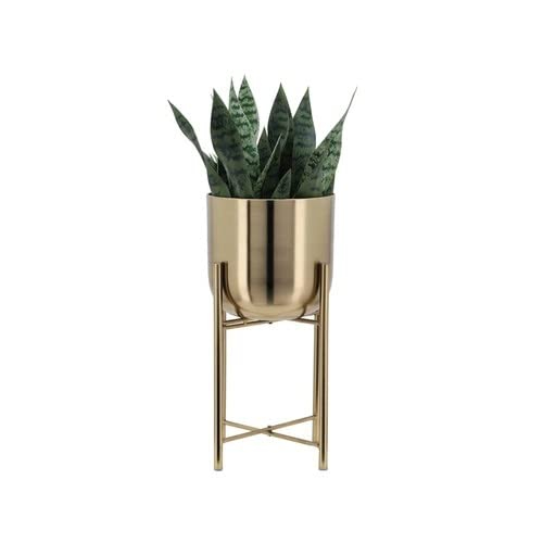 Gold Indoor Metal Planter