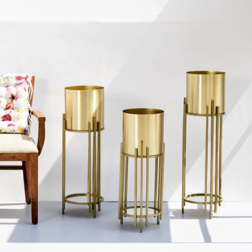 Gold Indoor Planter Set